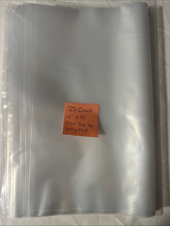 Other - Clear Zip Top Poly Bags 12"x15" Shipping Supplies 25 Count